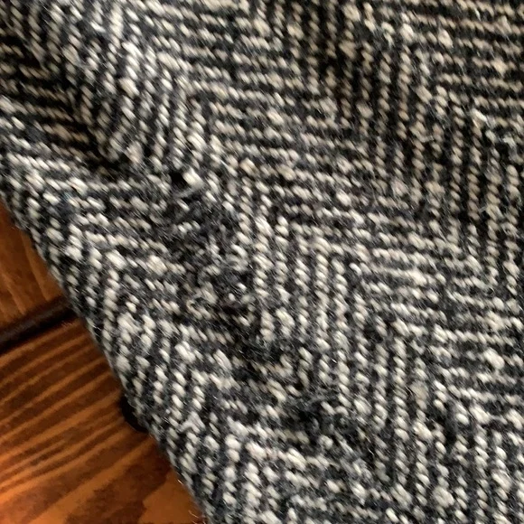 Vintage black and white oversized tweed coat